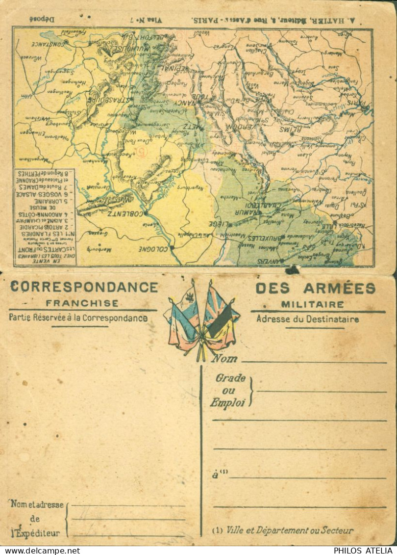 Guerre 14 Carte Postale Correspondance Des Armées FM Franchise Militaire Les Cartes Du Front N°7 Plateau De Craonne - Weltkrieg 1914-18