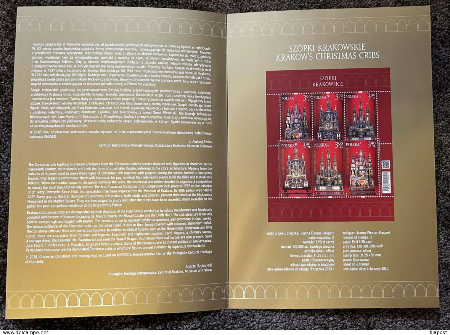 Poland 2023 Booklet / Cracovian Christmas Cribs, Krakow Kraków Museum, Nativity Scenes / Full Of Set MNH ** - Booklets