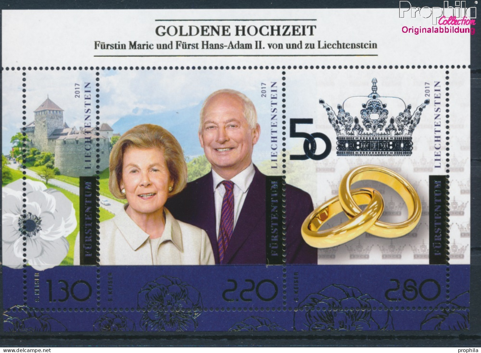 Liechtenstein Block29A (kompl.Ausg.) Postfrisch 2017 Fürst Hans Adam II. (10377367 - Unused Stamps