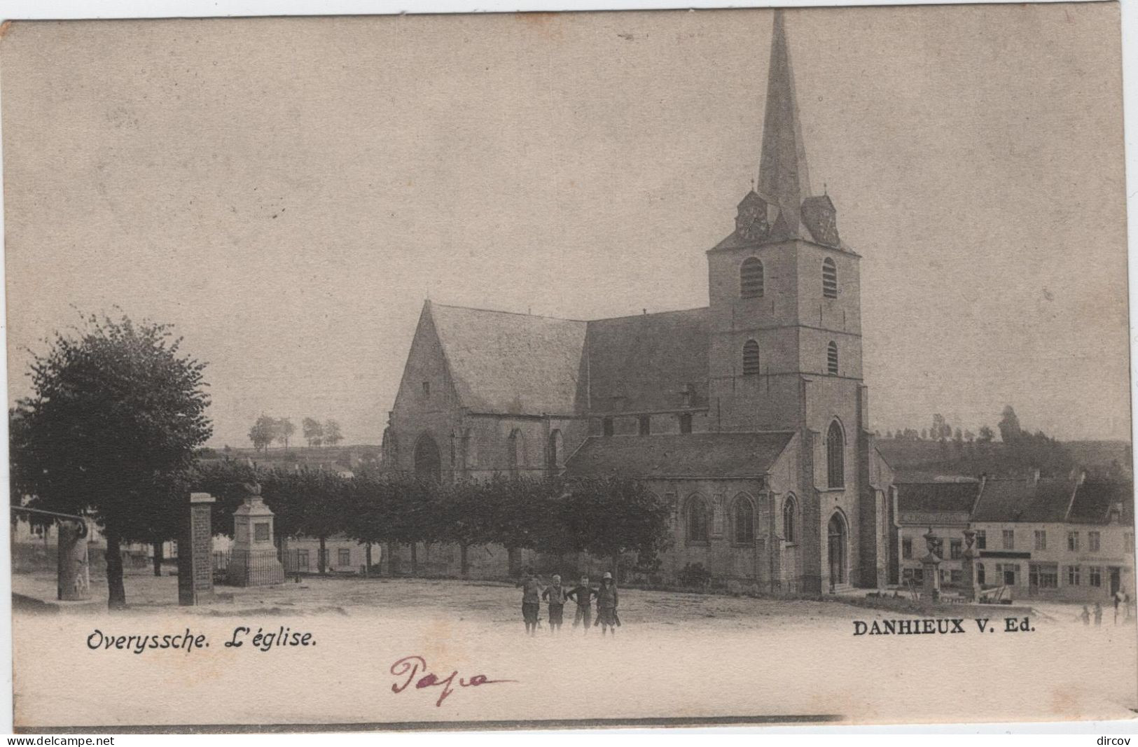 Overijse - De Kerk (Danhieux) (gelopen Kaart Van Voor 1900 Met Zegel) - Overijse