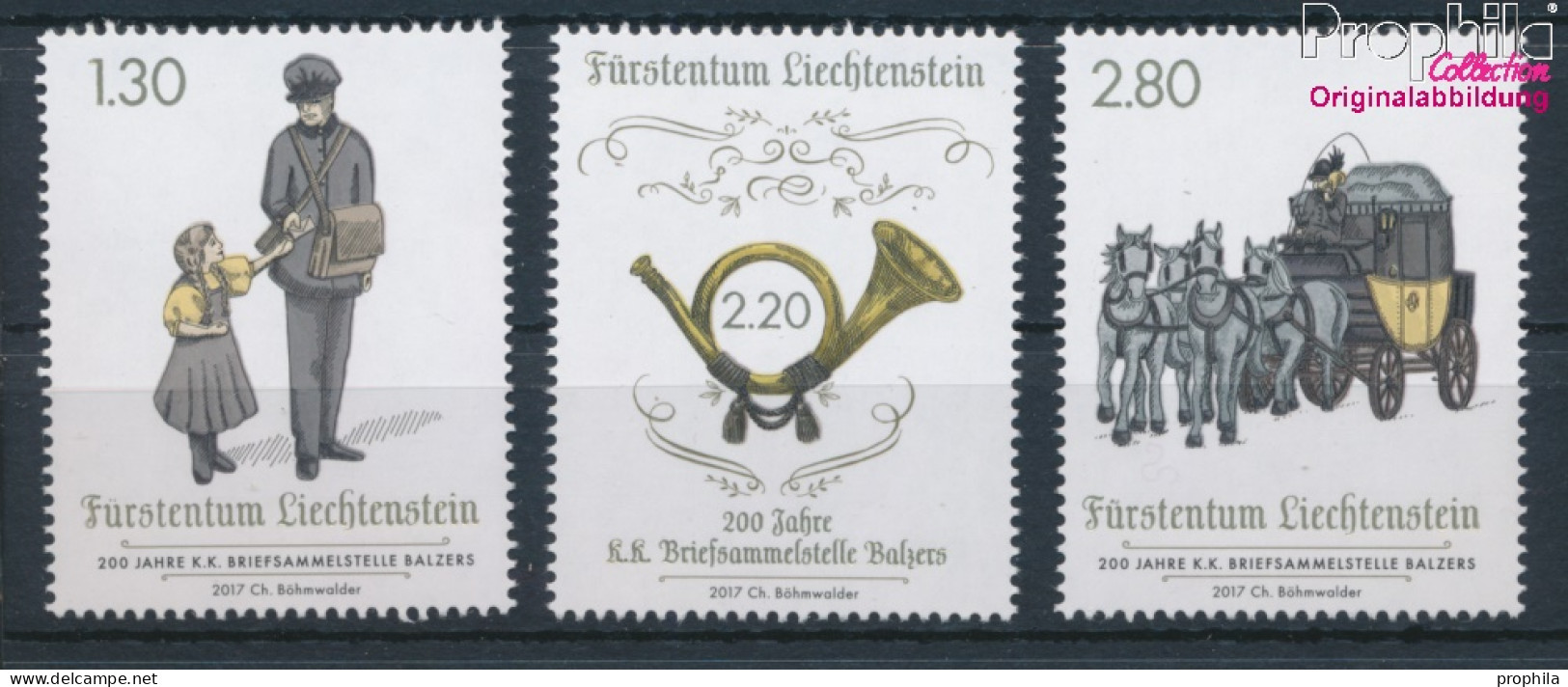 Liechtenstein 1862-1864 (kompl.Ausg.) Postfrisch 2017 Briefsammelstelle Balzers (10377364 - Nuovi