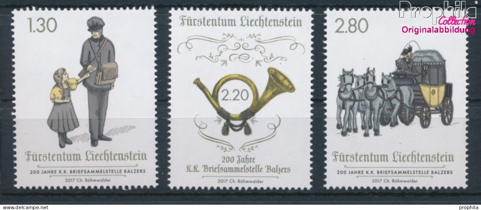 Liechtenstein 1862-1864 (kompl.Ausg.) Postfrisch 2017 Briefsammelstelle Balzers (10377364 - Nuevos