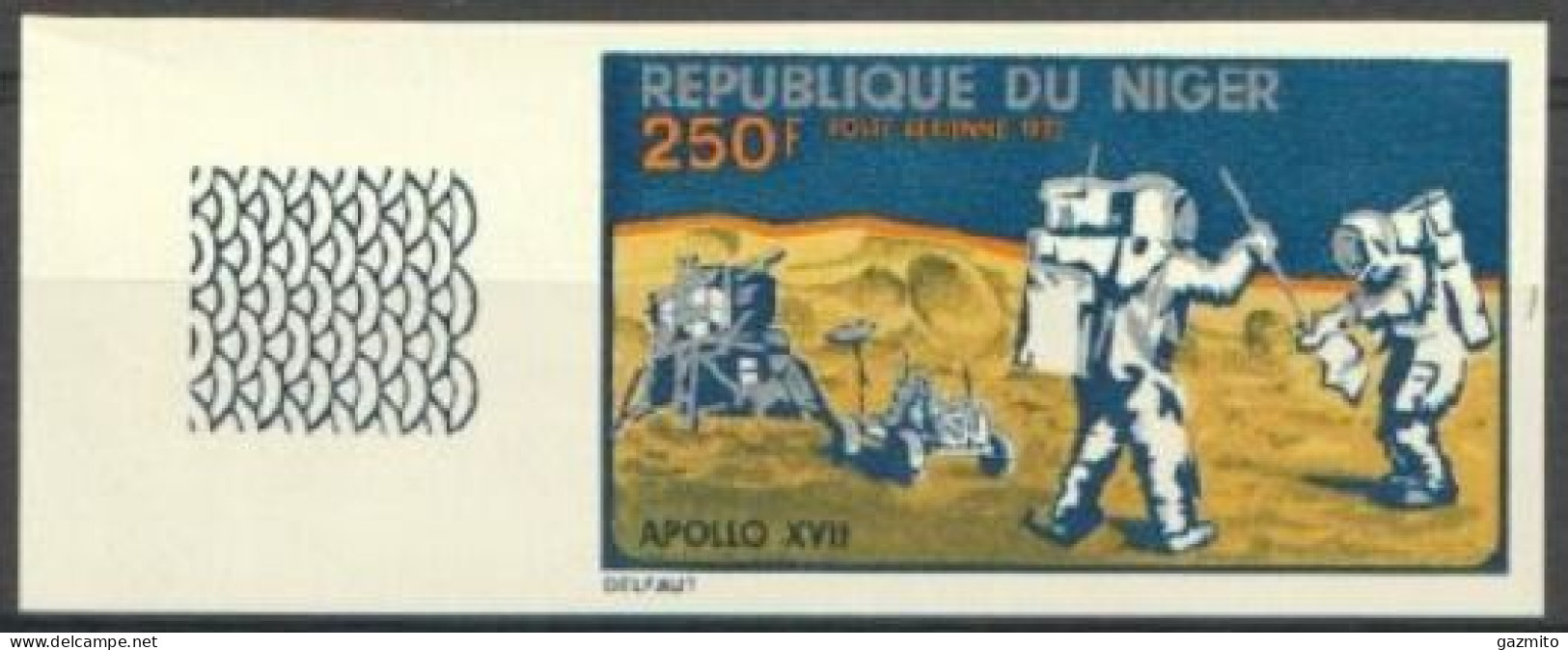 Niger 1972, Space, Apollo 17, 1val IMPERFORATED - Níger (1960-...)