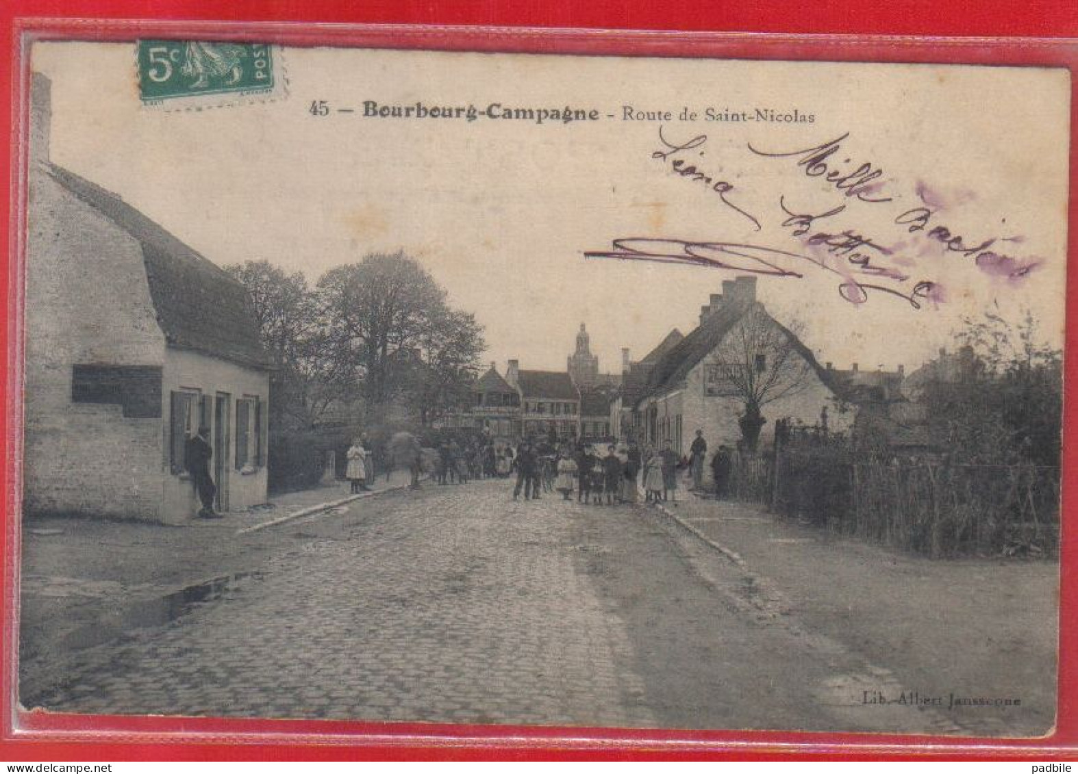 Carte Postale 59. Bourbourg Campagne  Route De St-Nicolas  Très Beau Plan - Sonstige & Ohne Zuordnung