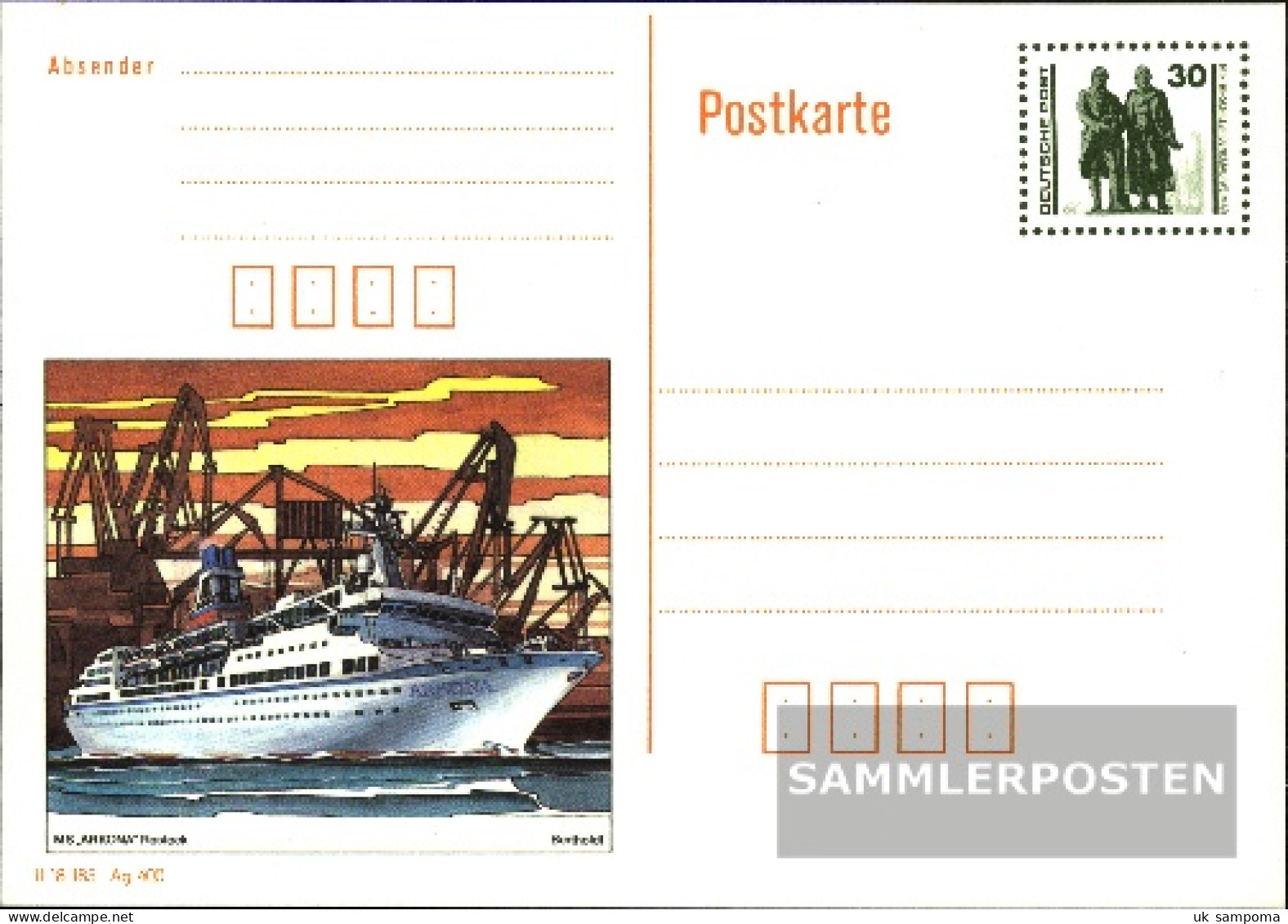 DDR P109/02 Official Postcard, Gefälligkeitsgestempelt Used 1990 Bauw./Monuments - Other & Unclassified