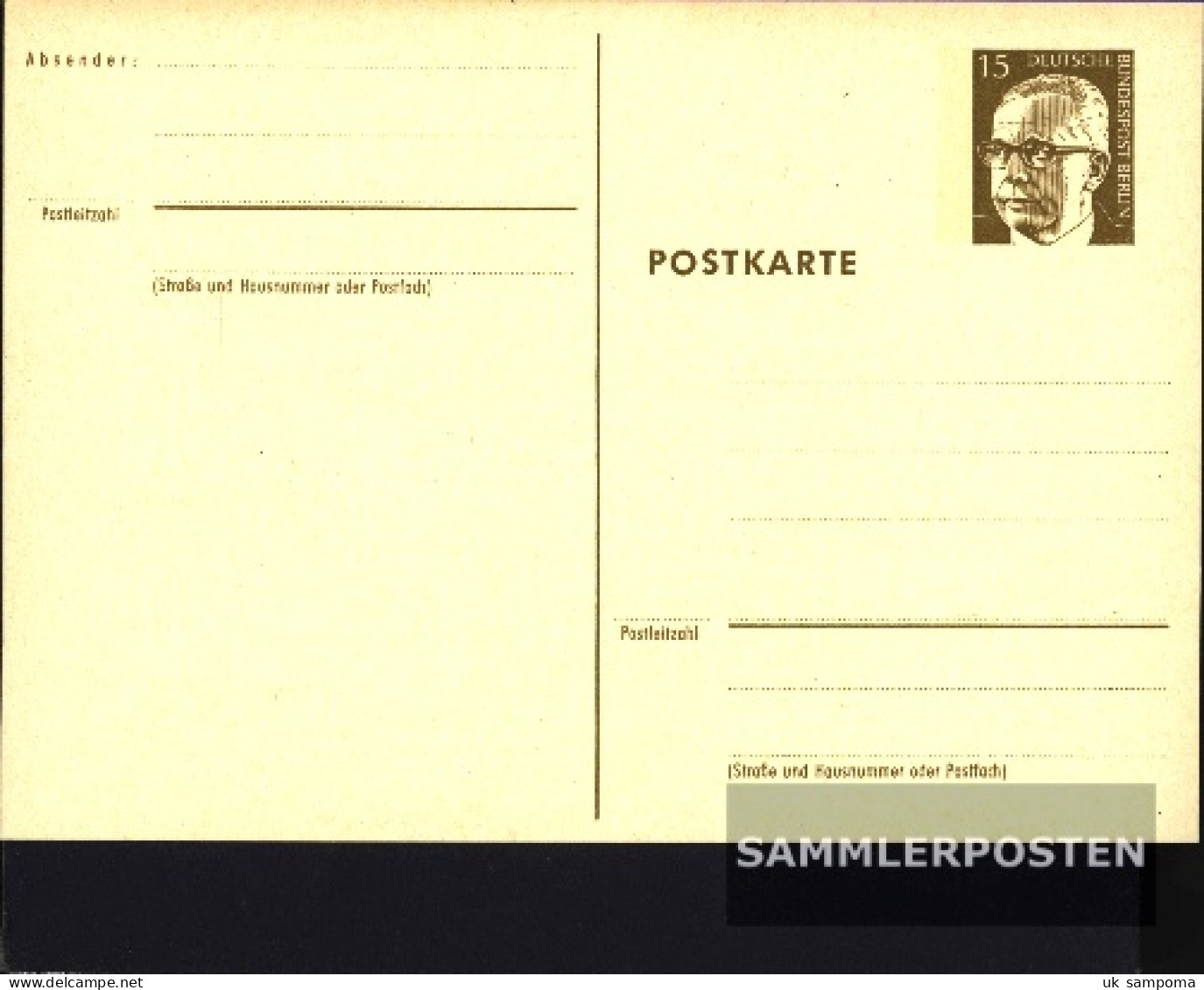 Berlin (West) P81 Official Postcard With Zusatzfrankatur Used 1971 Heinemann - Other & Unclassified