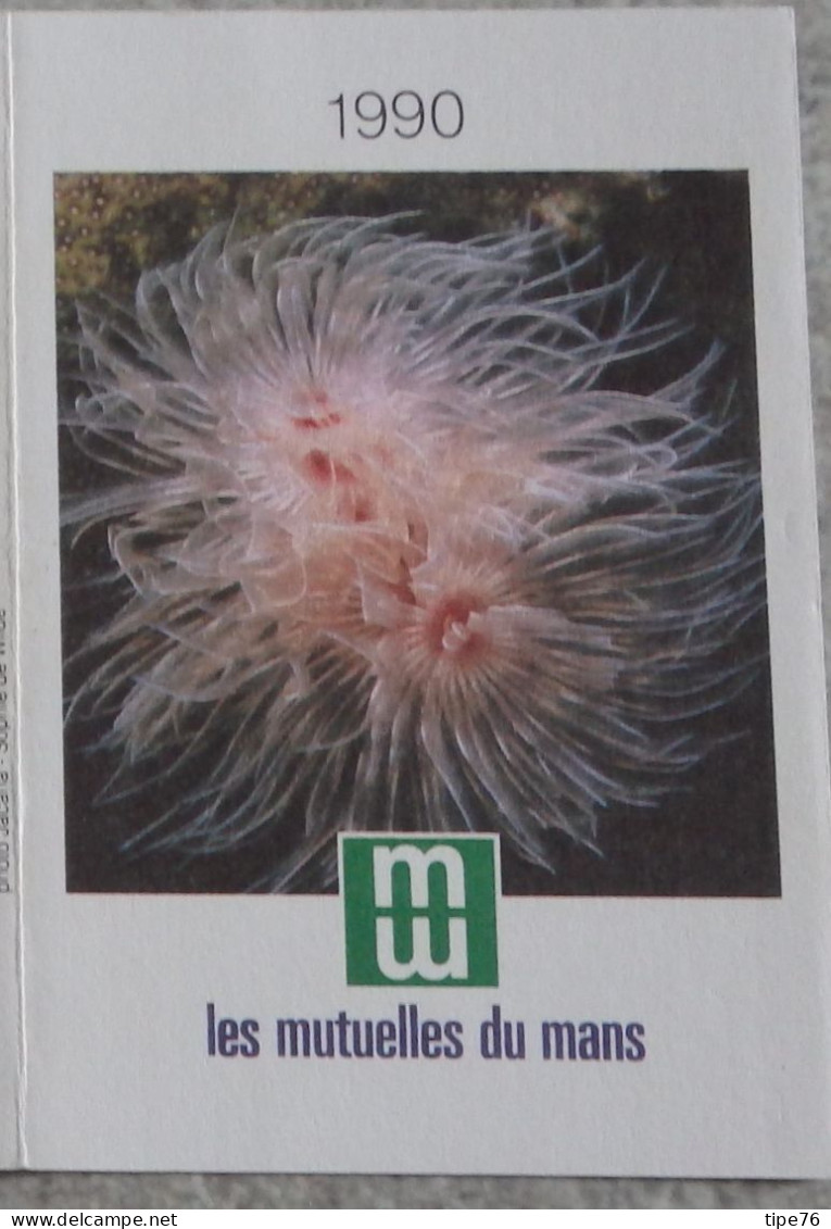 Petit Calendrier Poche 1990 Assurances Les Mutuelles Du Mans Le Mans Sarthe - Mayenne - Formato Piccolo : 1981-90