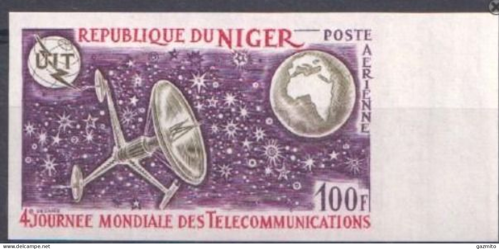 Niger 1972, World Telecommunications Day, 1val IMPERFORATED - Niger (1960-...)