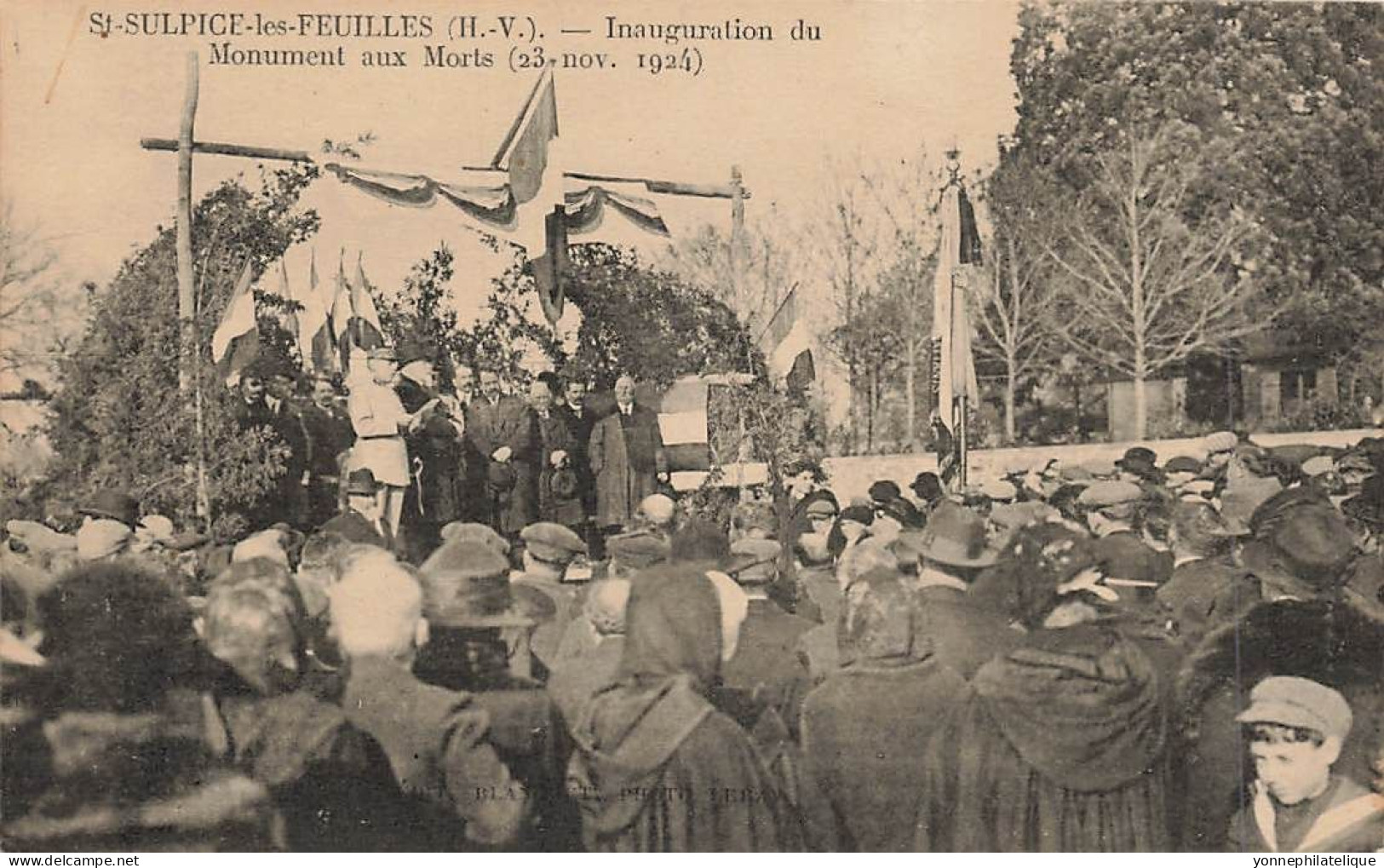 TOP - 87 - HAUTE VIENNE - SAINT-SULPICE-LES-FEUILLES - Inauguration Du Monument Aux Morts - FR87-73 - Saint Sulpice Les Feuilles