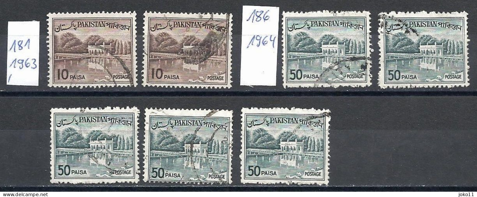 Pakistan, 1963, Michel-Nr. 181 + 186, Gestempelt - Pakistan