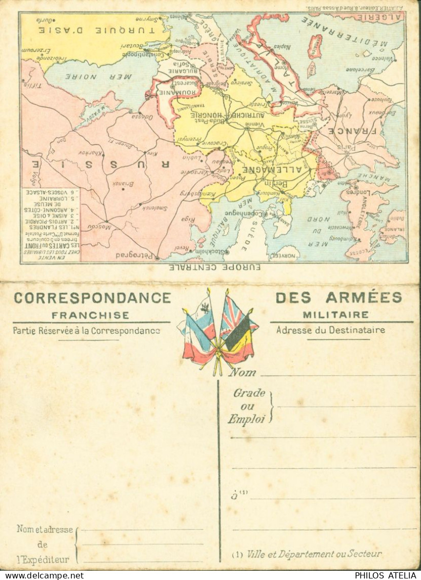 Guerre 14 Carte Postale Correspondance Des Armées FM Franchise Militaire Les Cartes Du Front N°2 Artois Et Picardie - Weltkrieg 1914-18