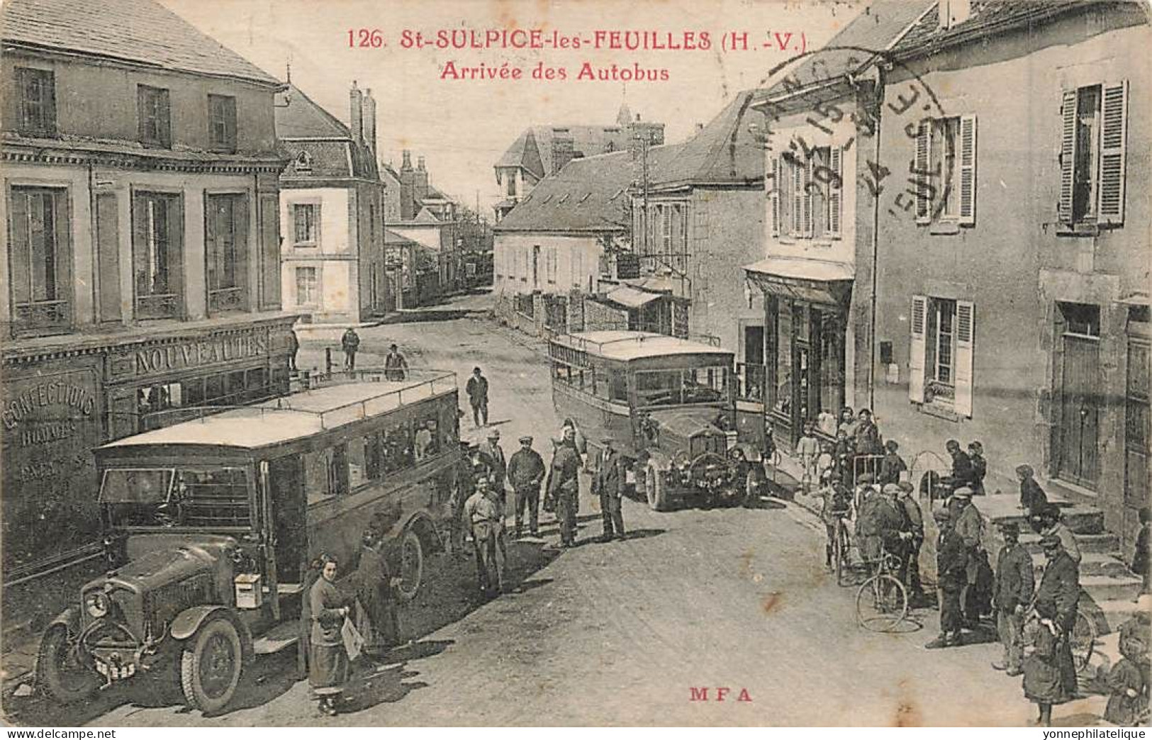 TOP - 87 - HAUTE VIENNE - SAINT-SULPICE-LES-FEUILLES - Arrivée Des Autobus - FR87-74 - Saint Sulpice Les Feuilles