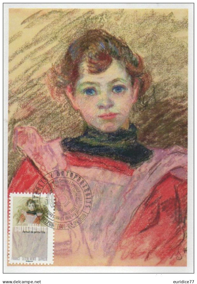 France 2016 - Portraits Autoportraits Impressionisme Carte Maximum - 2010-2019