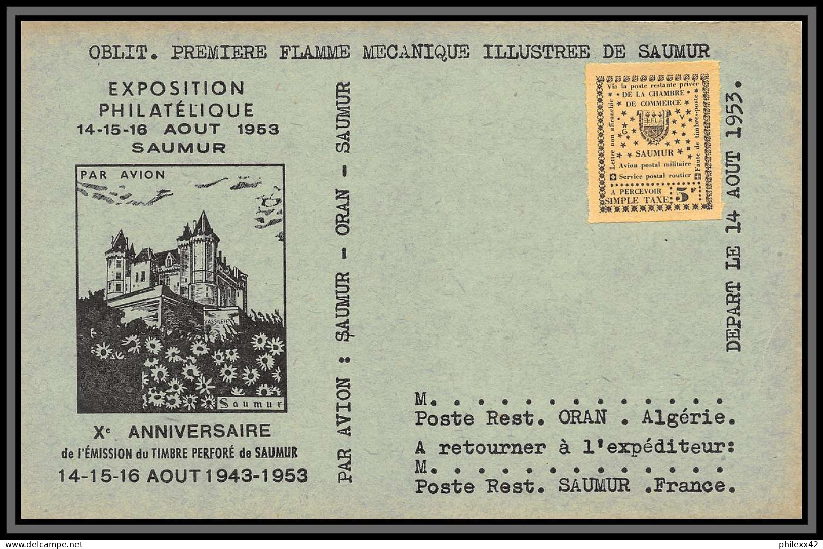 départ 1 euro - 85618/ collection de timbres de grève - saumur 1953 bel ensemble cote +/- 1000 euros - france