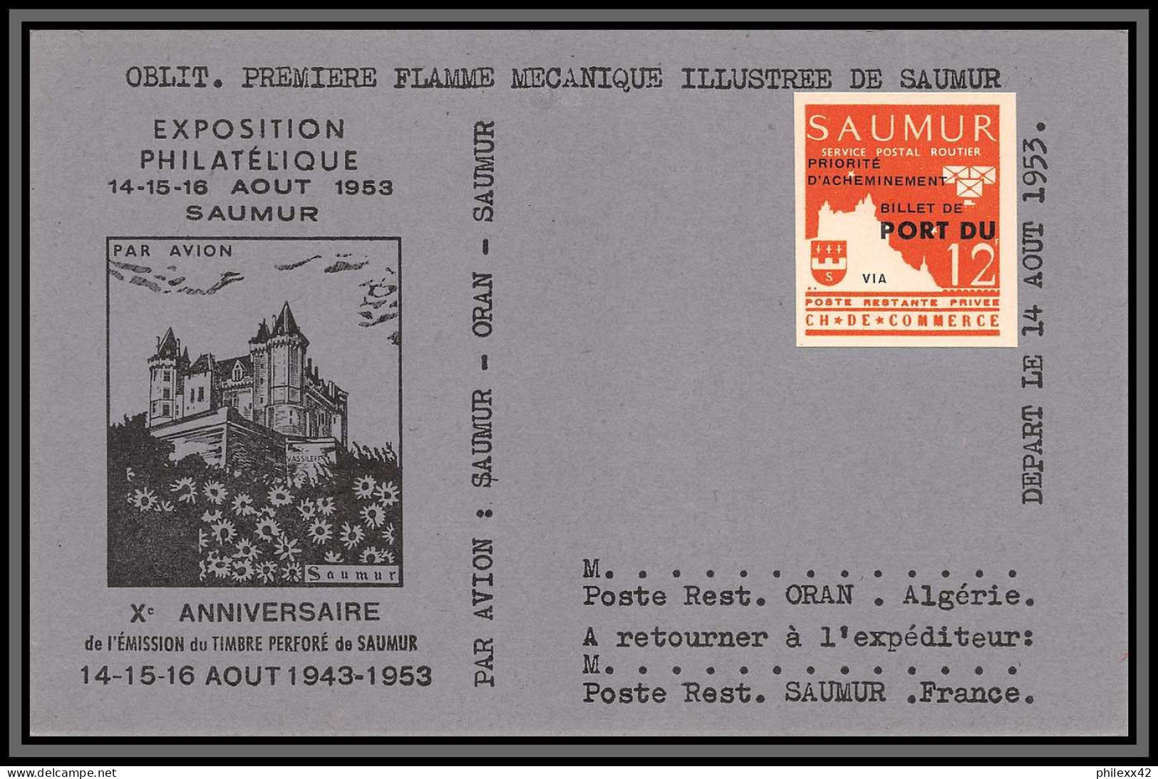 départ 1 euro - 85618/ collection de timbres de grève - saumur 1953 bel ensemble cote +/- 1000 euros - france