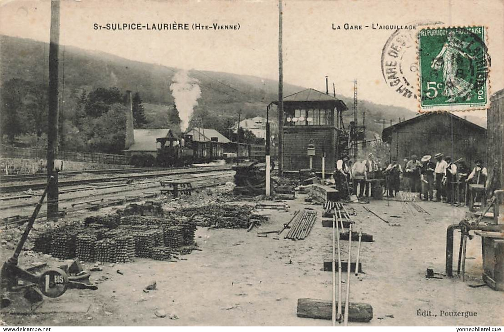 TOP - 87 - HAUTE VIENNE - SAINT-SULPICE-LAURIERE - La Gare - L'aiguillage - FR87-75 - Saint Sulpice Les Feuilles