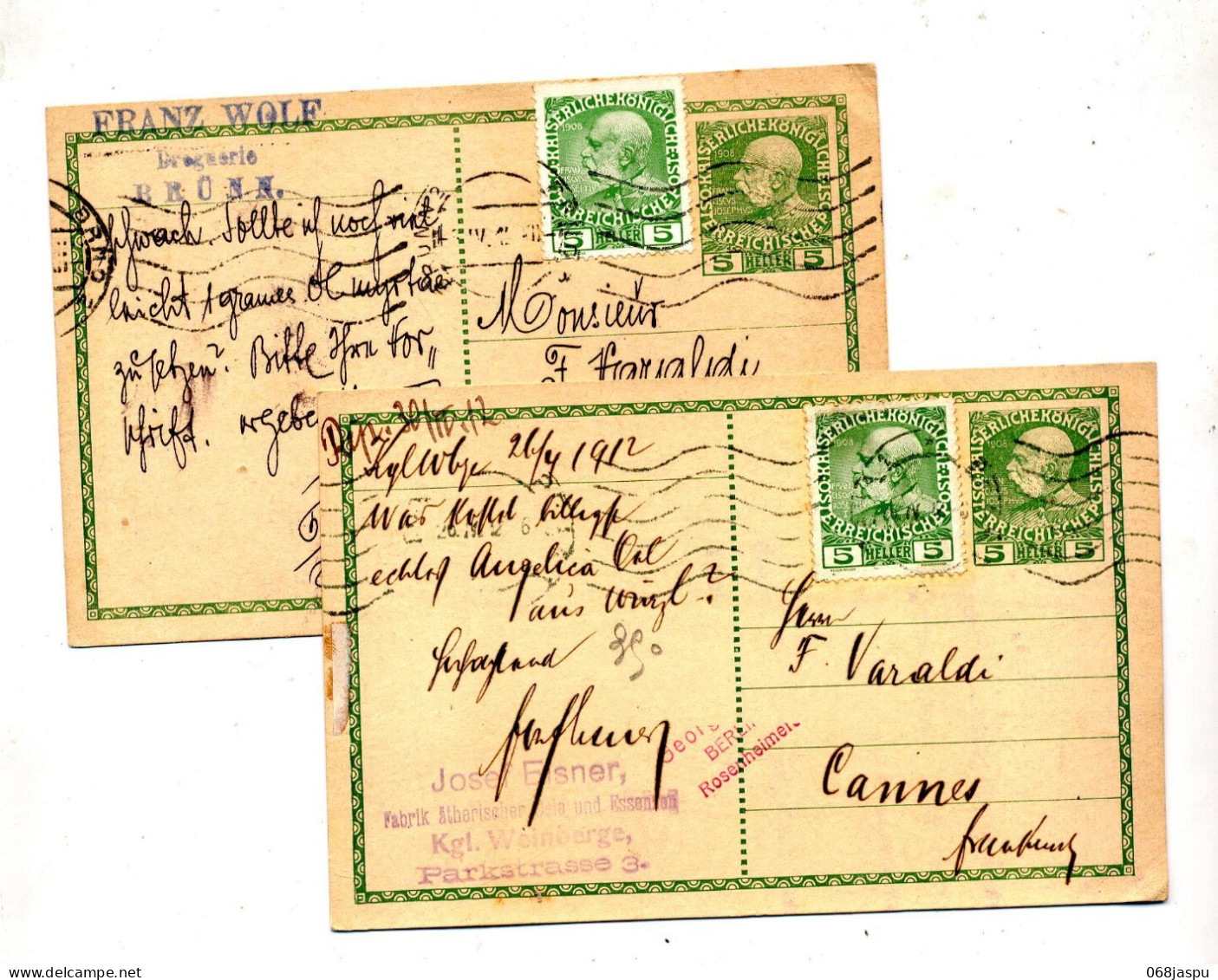 Carte Postale 5 Empereur + Timbre Flamme Muette - Cartes Postales