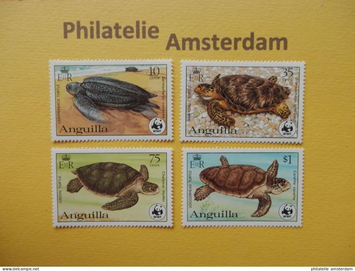 Anguilla 1983, WWF FAUNA SEA TURTLE ZEESCHILDPAD SCHILDKRÖTE: Mi 541-44, ** - Ongebruikt