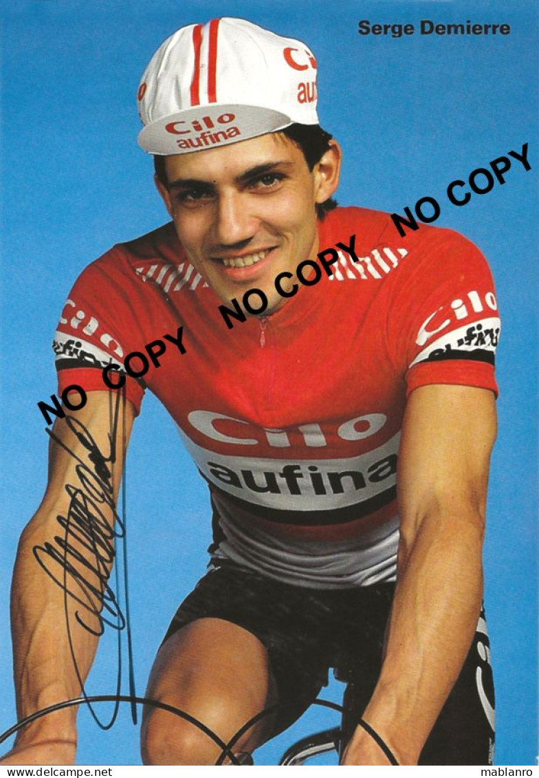 CARTE CYCLISME SERGE DEMIERRE  SIGNEE TEAM CILO 1983 - Cyclisme