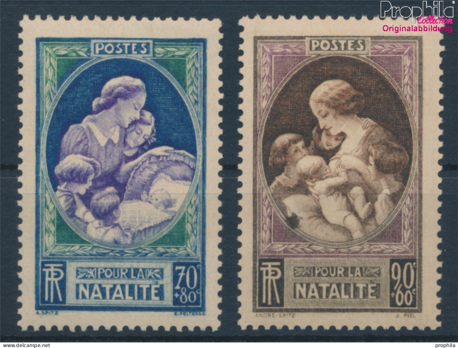 Frankreich 455-456 (kompl.Ausg.) Postfrisch 1939 Geburten (10387478 - Neufs