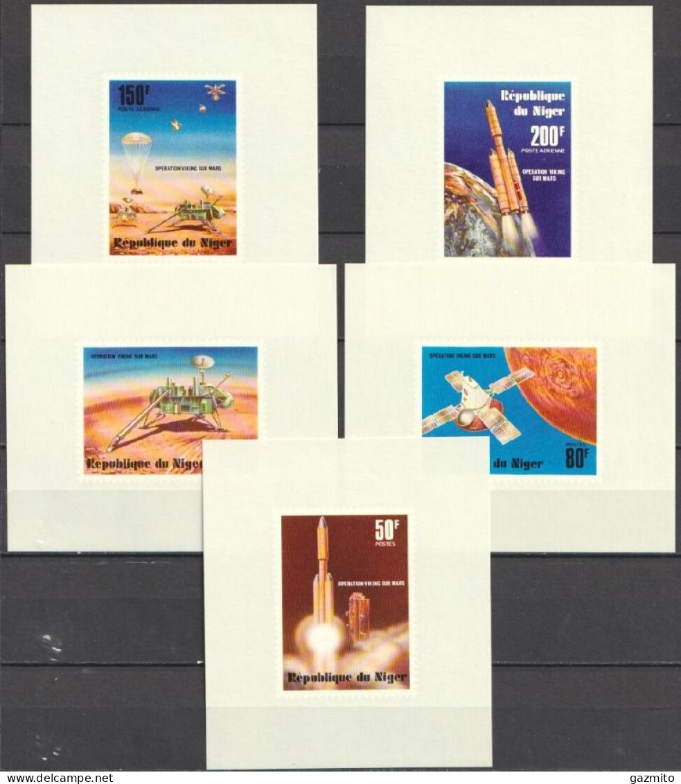 Niger 1976, Space, Mars Mission, 5BF Proofs - Niger (1960-...)