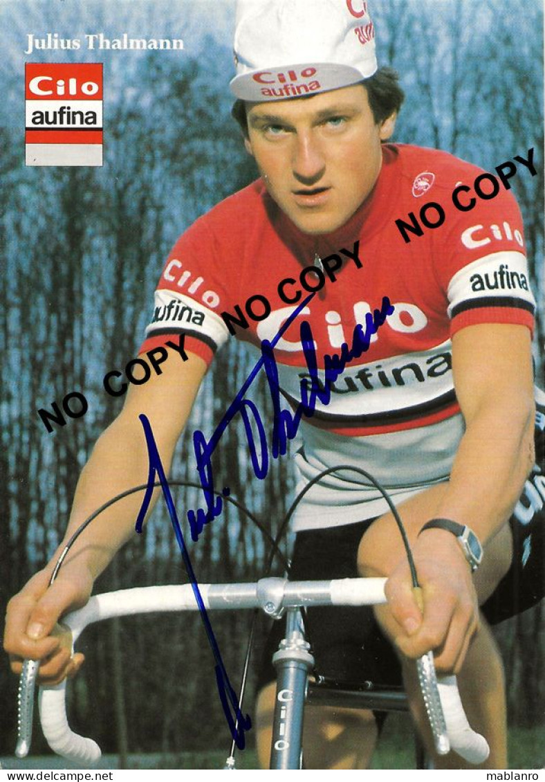 CARTE CYCLISME JULIUS THALMANN SIGNEE TEAM CILO 1983 - Radsport