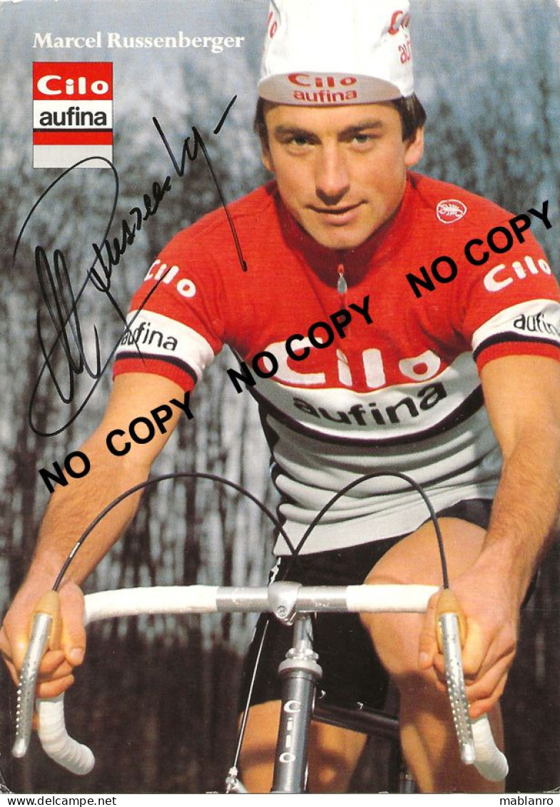 CARTE CYCLISME MARCEL RUSSENBERGER SIGNEE TEAM CILO 1983 - Wielrennen