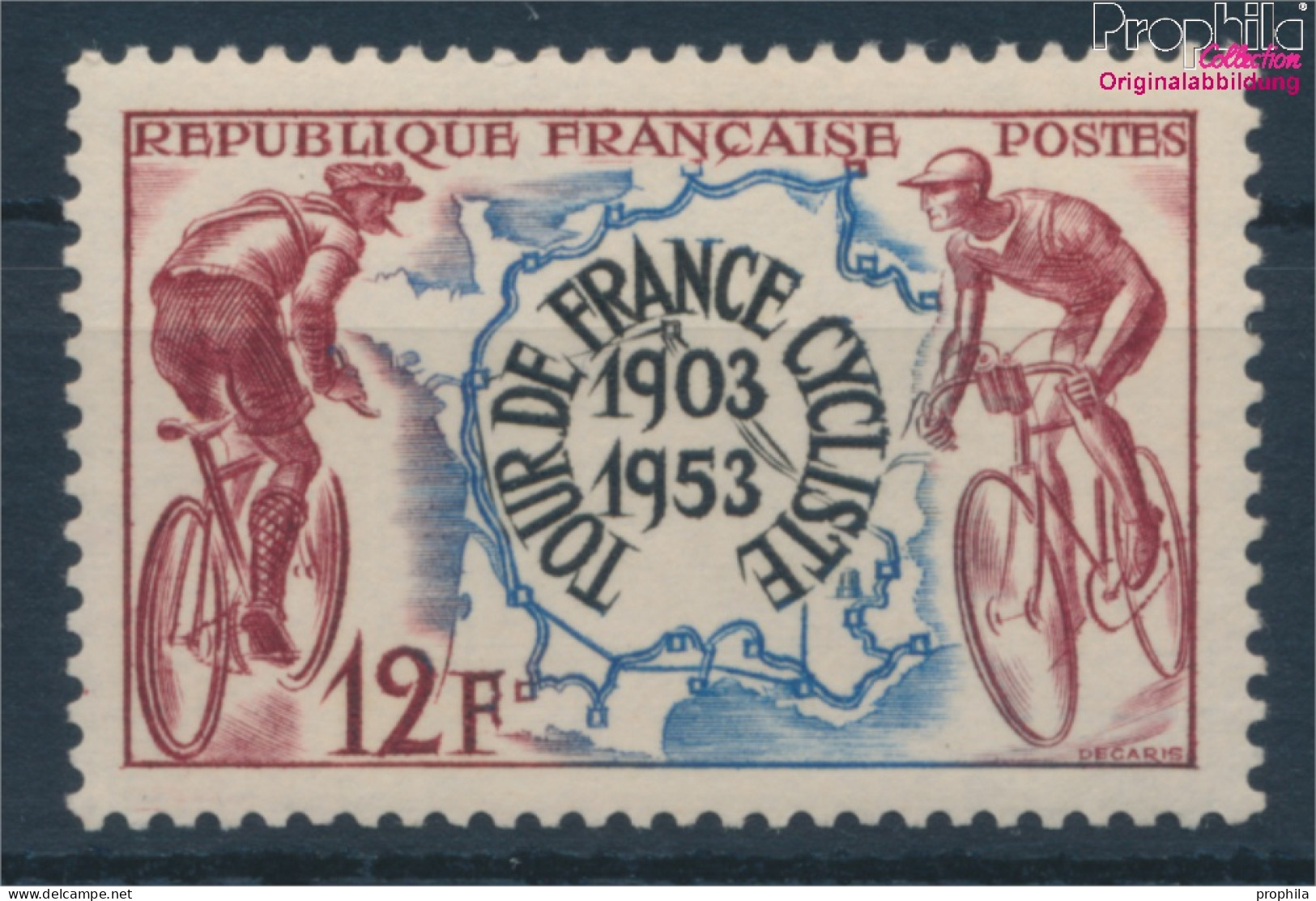 Frankreich 977 (kompl.Ausg.) Postfrisch 1953 Tour De France (10387583 - Neufs