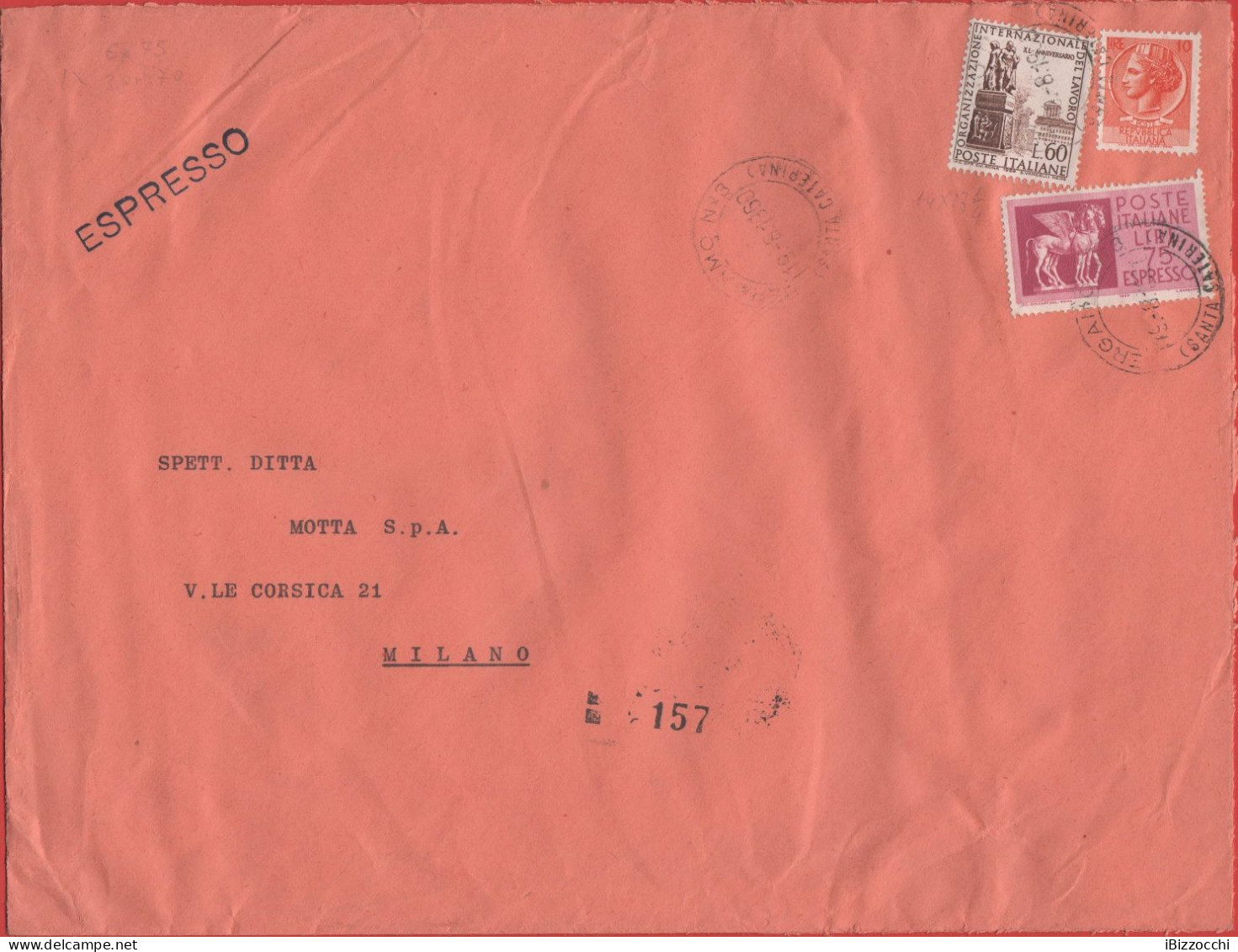 ITALIA - Storia Postale Repubblica - 1960 - 60 40º Anniversario Dell'organizzazione Internazionale Del Lavoro; Monumento - 1946-60: Marcophilie