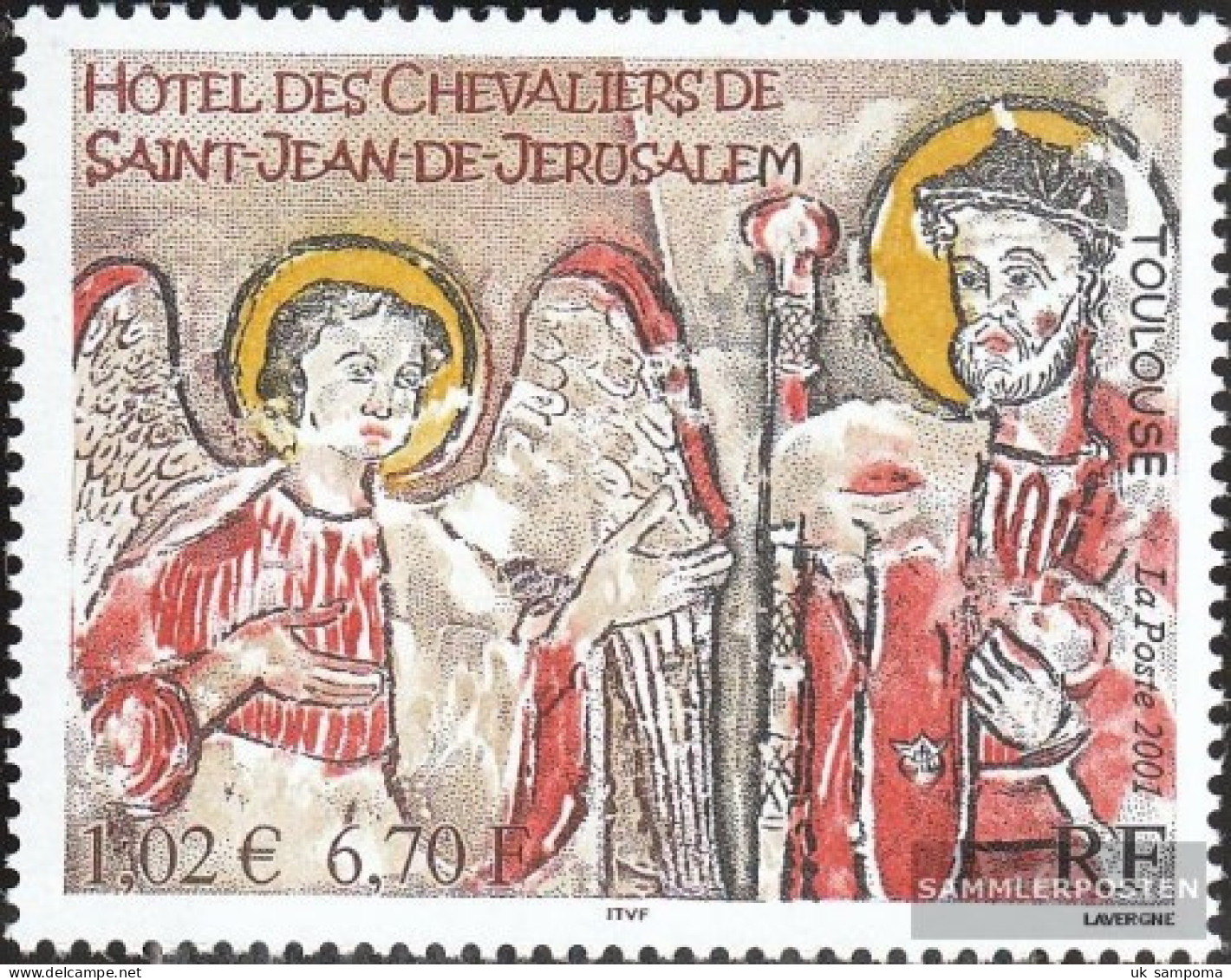 France 3525 (complete Issue) Unmounted Mint / Never Hinged 2001 Religious Art - Unused Stamps