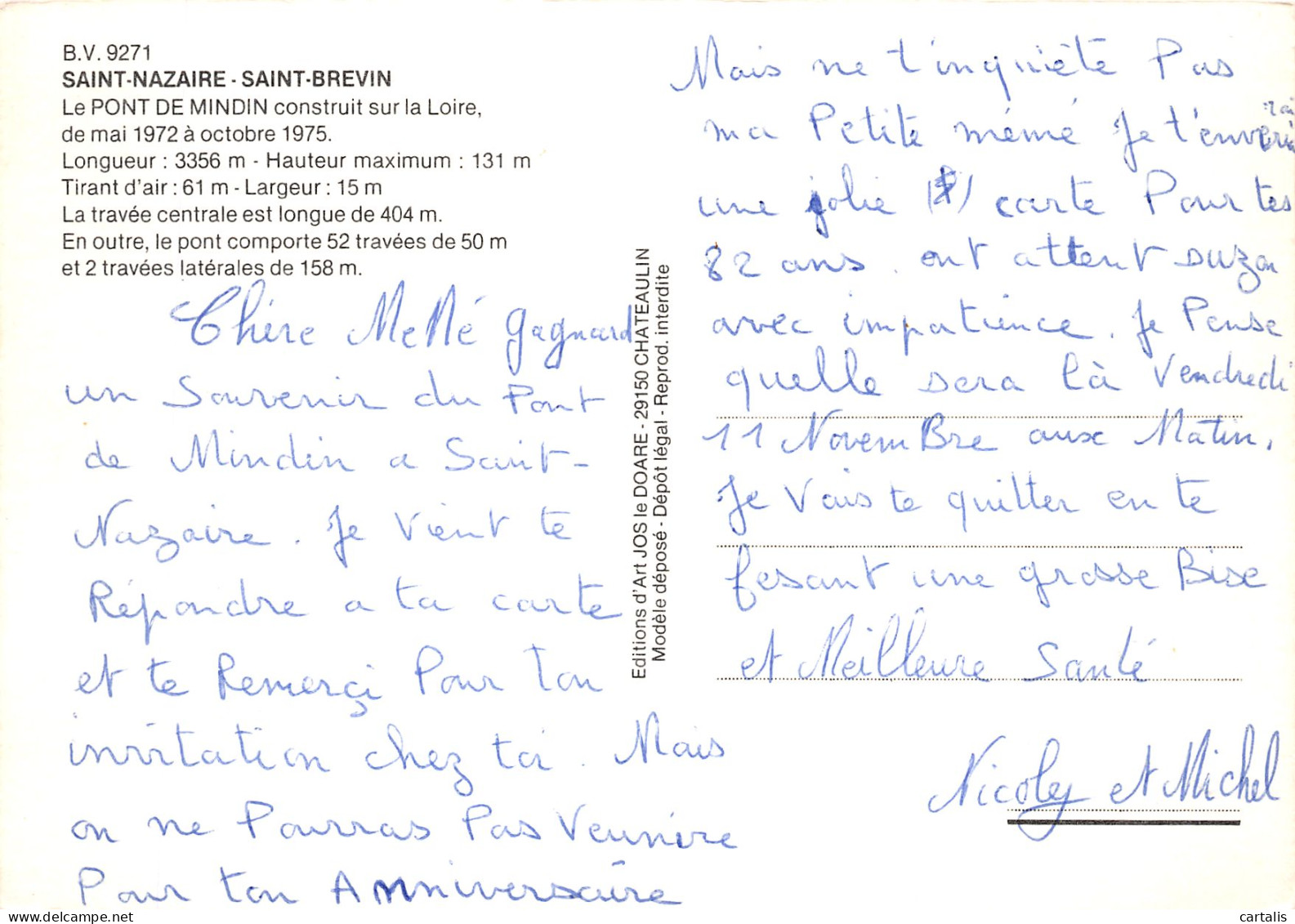 44-SAINT NAZAIRE SAINT BREVIN LE PONT-N°4163-A/0181 - Saint Nazaire