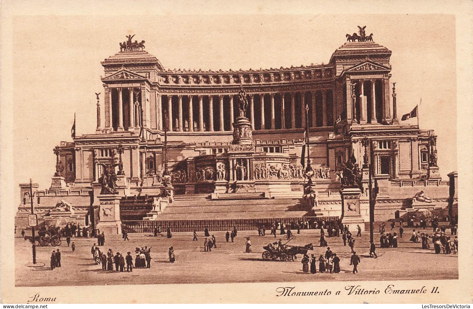 ITALIE - Roma - Monumento A Vittorio Emanuelle I I - Animé - Voitures - Carte Postale Ancienne - Andere Monumente & Gebäude