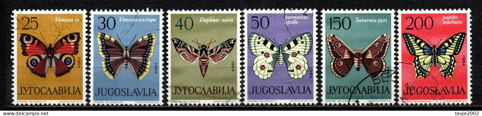 Jugoslawien 1964 - Mi.Nr. 1069 - 1074 - Gestempelt Used - Tiere Animals Schmetterlinge Butterflies - Vlinders