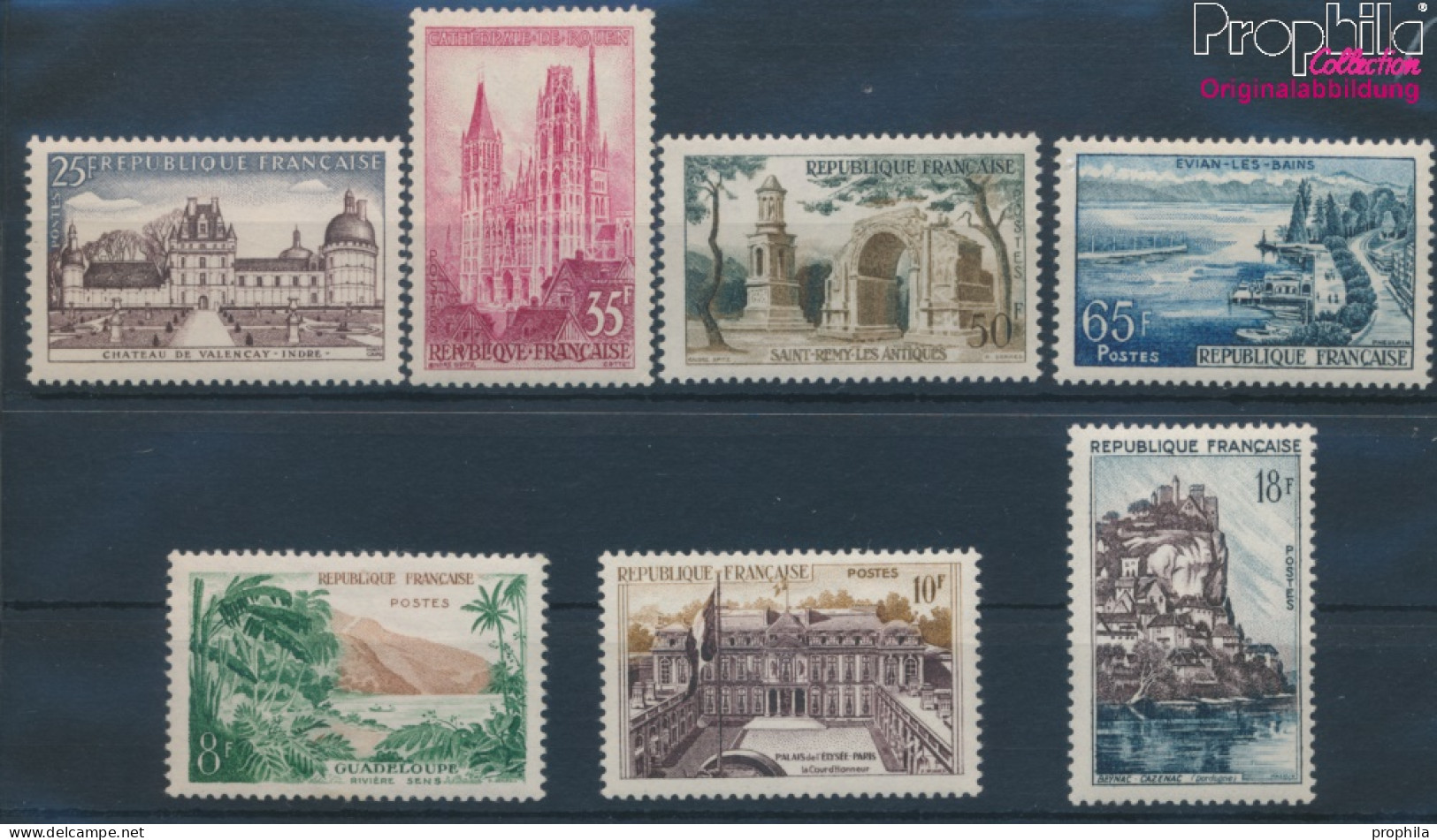 Frankreich 1160-1166 (kompl.Ausg.) Postfrisch 1957 Landschaften (10387639 - Nuovi