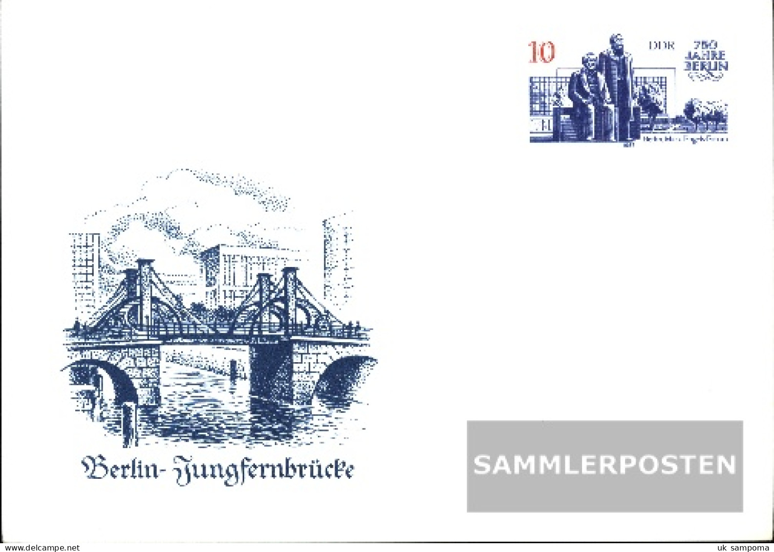 DDR P96 Official Postcard Gefälligkeitsgestempelt Used 750 Years Berlin - Other & Unclassified