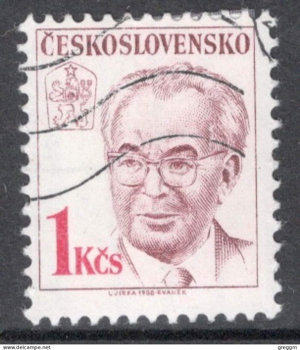 Czechoslovakia 1988 Single Stamp To Celebrate The 75th Anniversary Of The Birth Of President Husak In Fine Used - Gebruikt