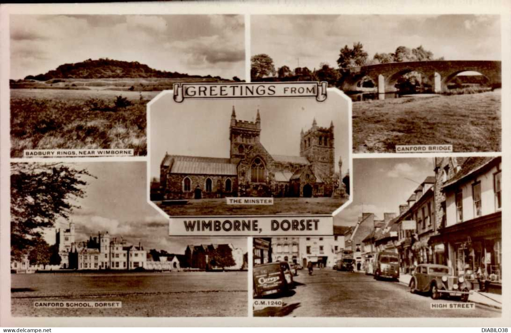 WIMBORNE   ( ROYAUME UNI _ ANGLETERRE )  GREETINGS FROM WIMBORNE - Sonstige & Ohne Zuordnung