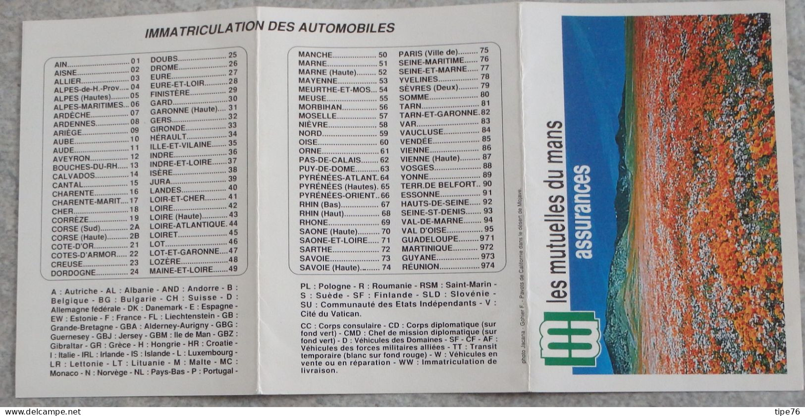 Petit Calendrier Poche 1994 Assurances Les Mutuelles Du Mans Le Mans Sarthe - Saint St Marcellin Isère - Kleinformat : 1991-00