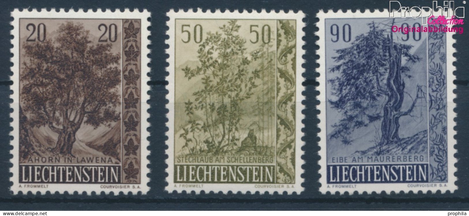 Liechtenstein 371-373 (kompl.Ausg.) Postfrisch 1958 Bäume (10373739 - Ongebruikt