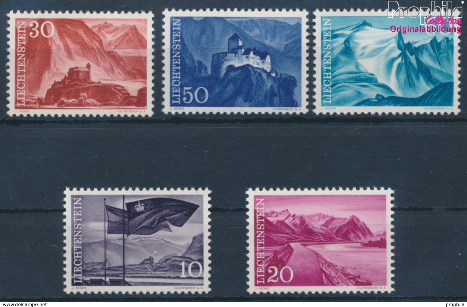 Liechtenstein 381-385 (kompl.Ausg.) Postfrisch 1959 Freimarken: Landschaften (10373747 - Neufs