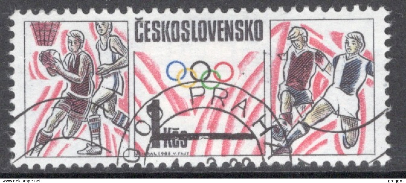 Czechoslovakia 1988 Single Stamp To Celebrate Winter & Summer Olympic Games - Calgary And Seoul In Fine Used - Gebruikt