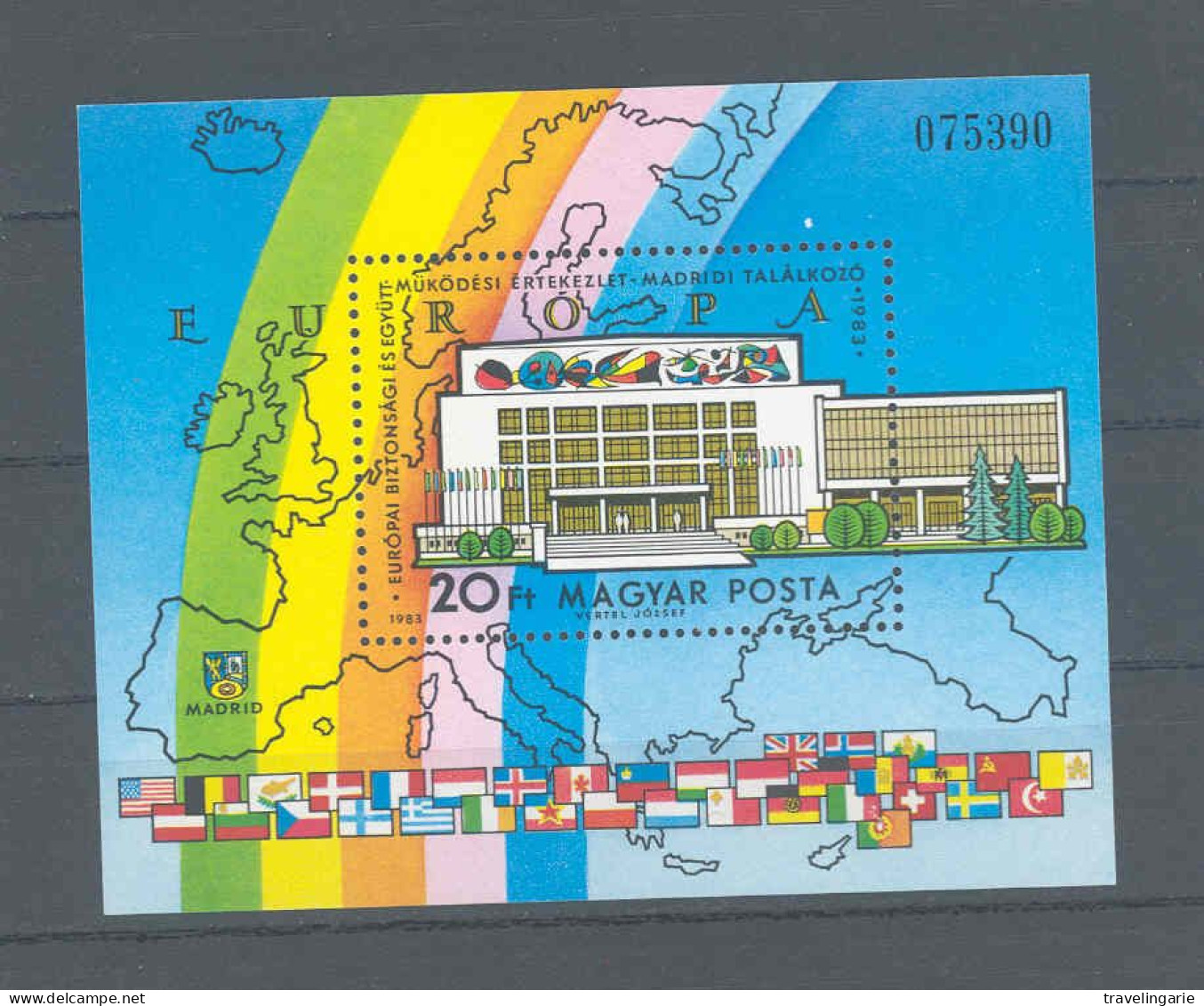 HUNGARY 1983 Interparliamentary Conference Block MNH / **. Michel Block 163A - European Ideas