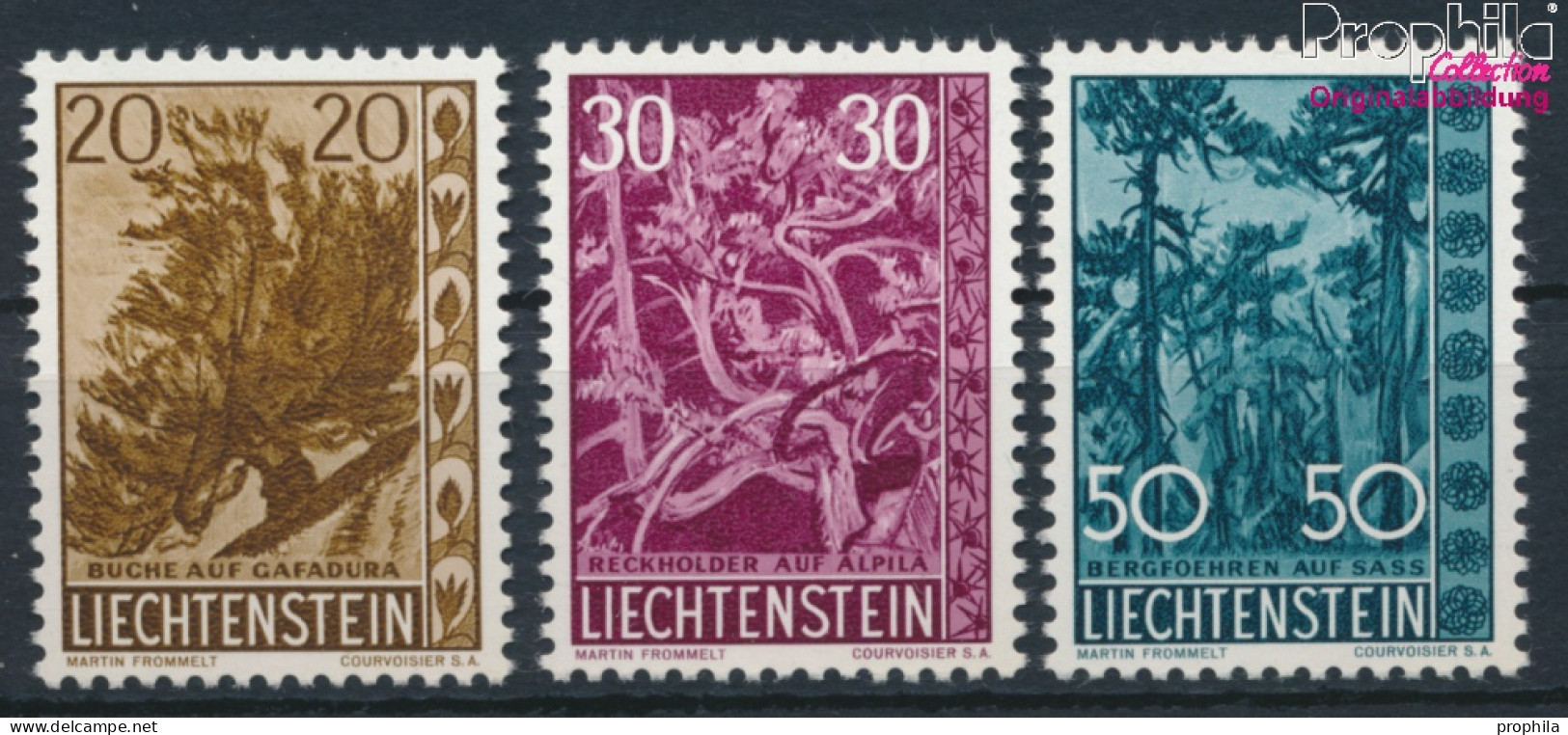 Liechtenstein 399-401 (kompl.Ausg.) Postfrisch 1960 Bäume (10377412 - Nuevos