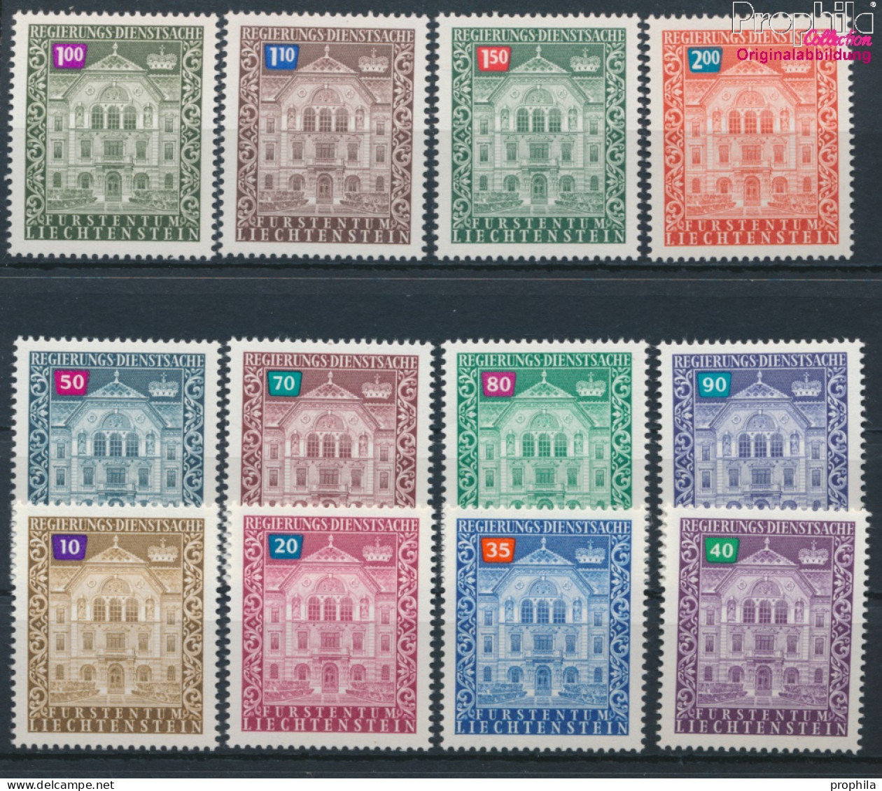 Liechtenstein D57-D68 (kompl.Ausg.) Postfrisch 1976 Dienstmarken (10377422 - Nuovi