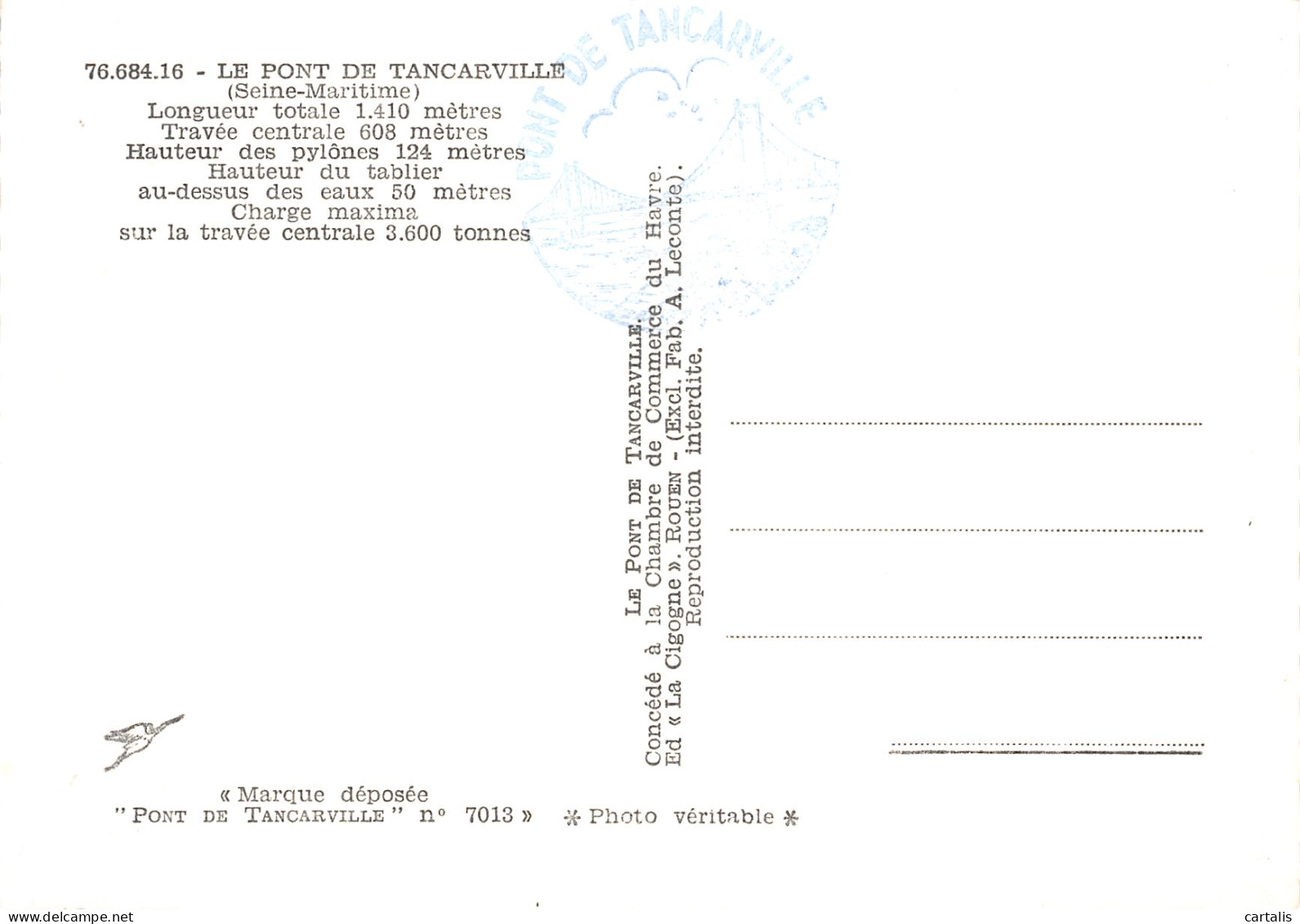 76-TANCARVILLE LE PONT-N°4165-A/0391 - Tancarville