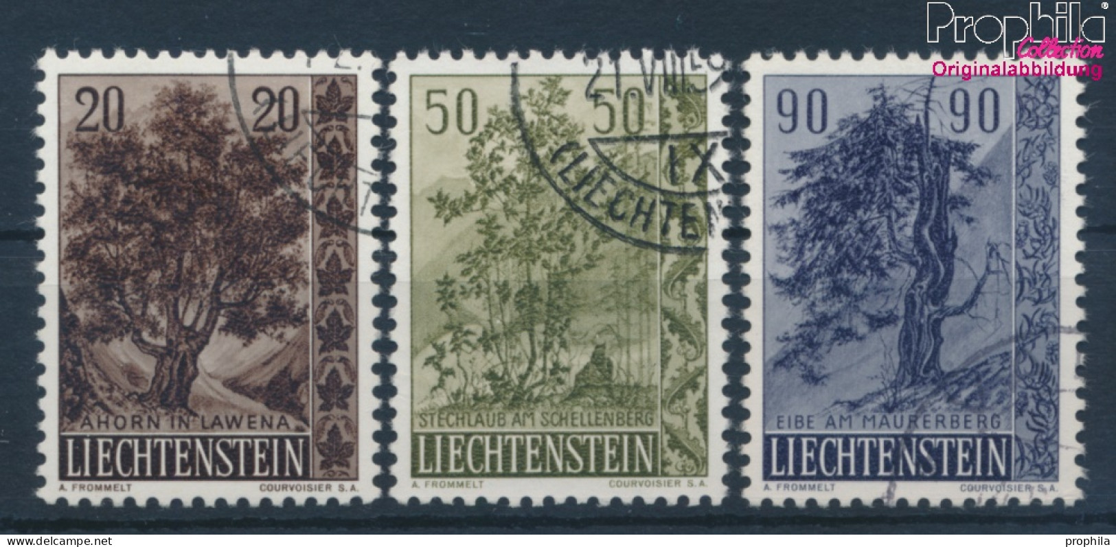 Liechtenstein 371-373 (kompl.Ausg.) Gestempelt 1958 Bäume (10374145 - Oblitérés