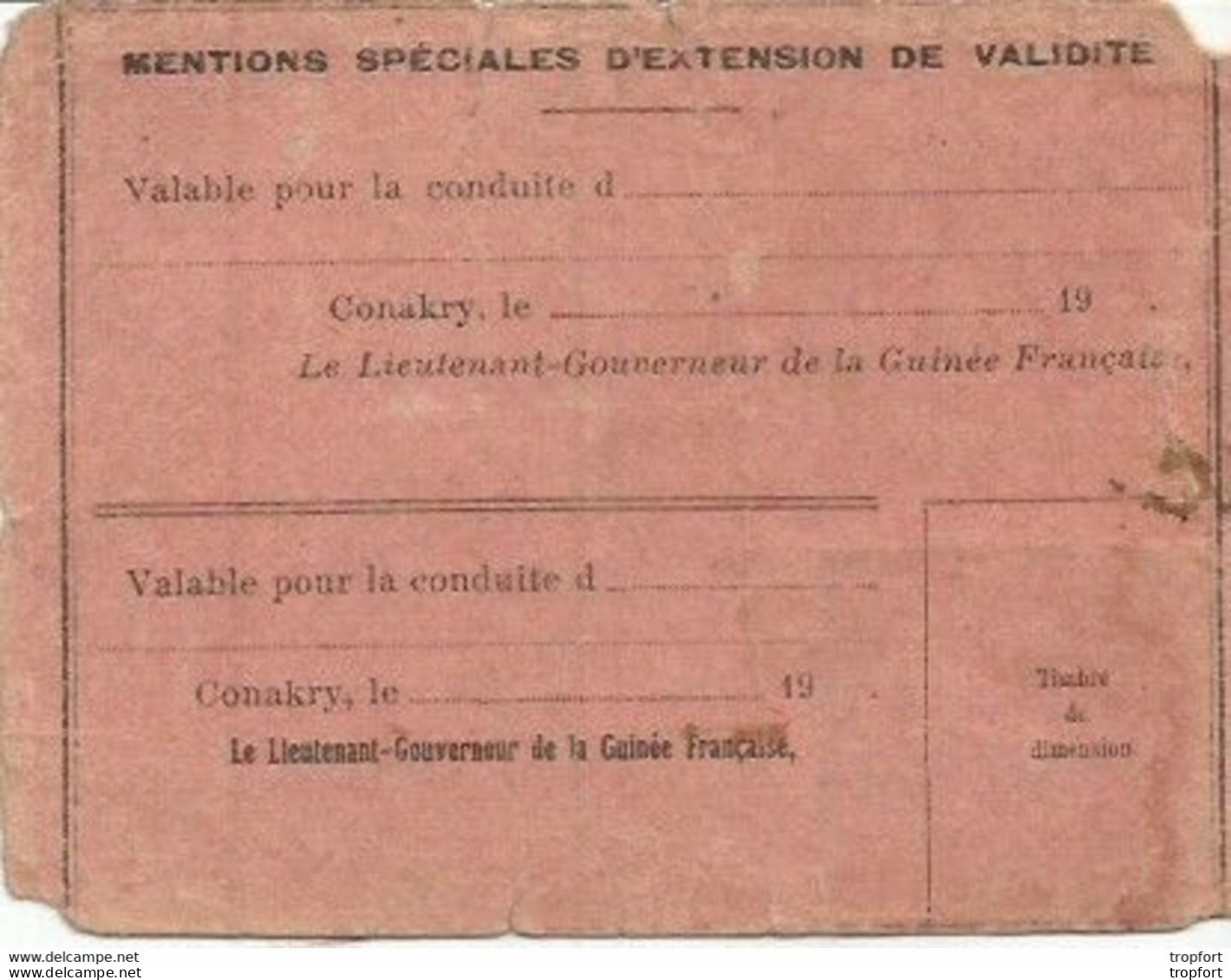 PERMIS DE CONDUIRE AUTOMOBILE Ancien 1930 - Documents Historiques