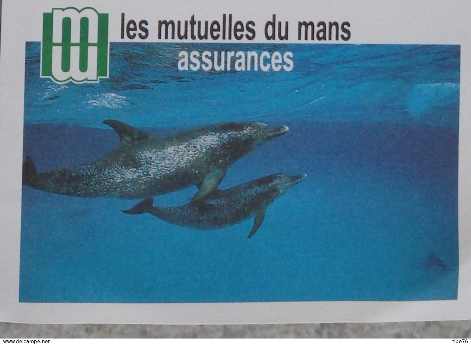 Petit Calendrier Poche 1995 Assurances Les Mutuelles Du Mans Le Mans Sarthe - Saint St Jean Brevelay Morbihan - Dauphin - Kleinformat : 1991-00