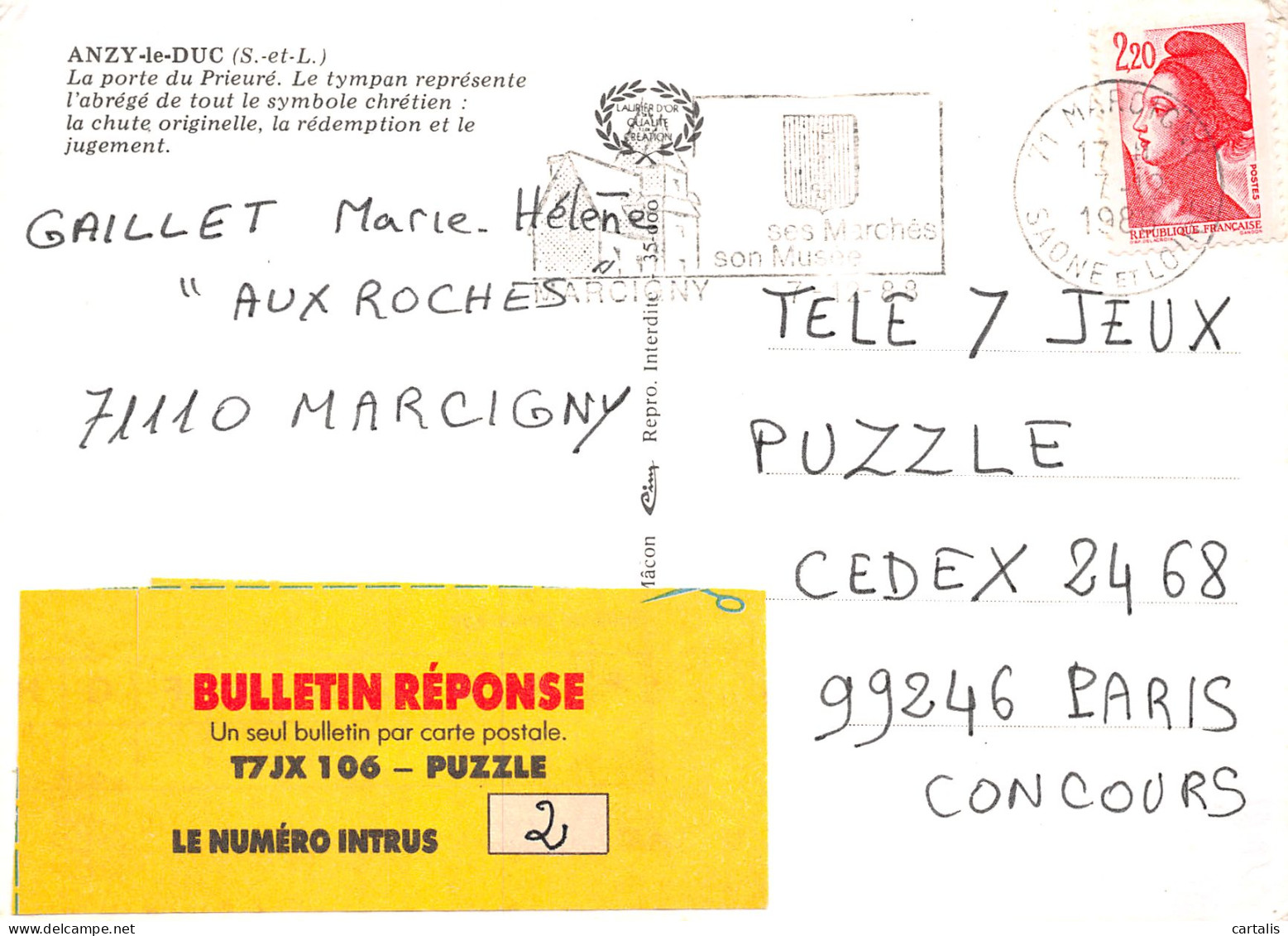 71-ANZY LE DUC-N°4166-C/0313 - Other & Unclassified