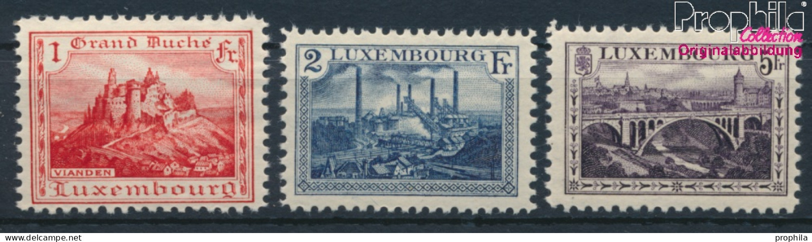 Luxemburg 134-136 (kompl.Ausg.) Postfrisch 1921 Freimarken: Landschaften (10368679 - Ongebruikt